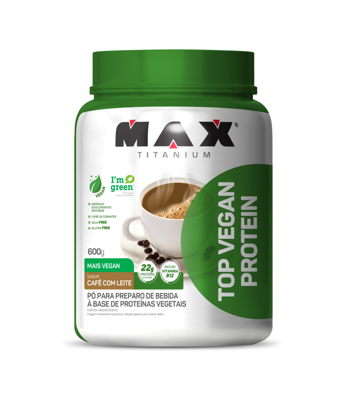 Top Vegan Protein 600g Cafe com Leite