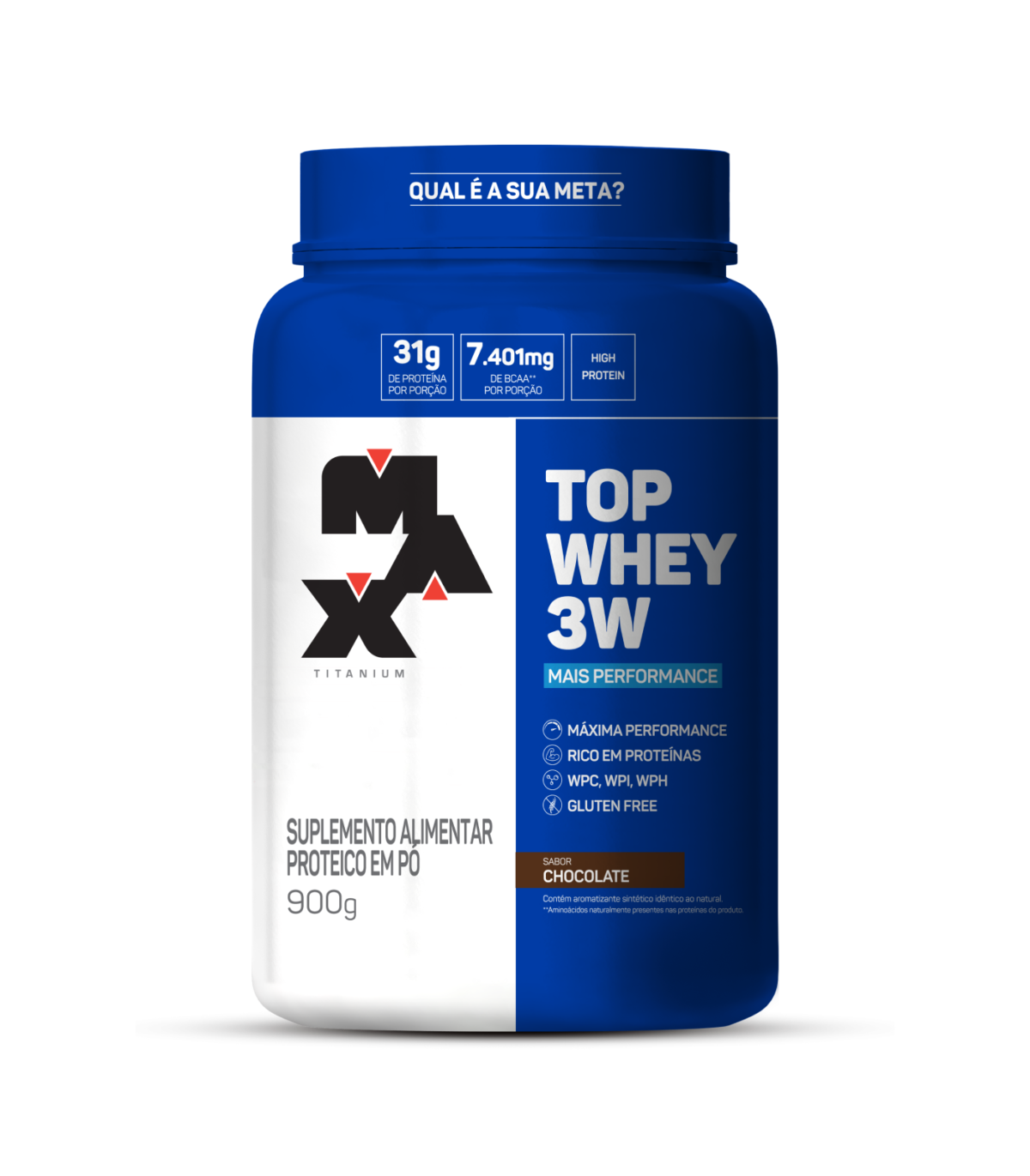 Top Whey 3W 900g Mais Performance Chocolate